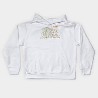 Snowbird Trail Map Kids Hoodie